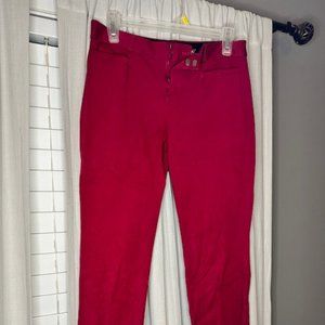 Banana Republic Sloan Curvy Fit Pants Size 2, Ankle Length, Red
